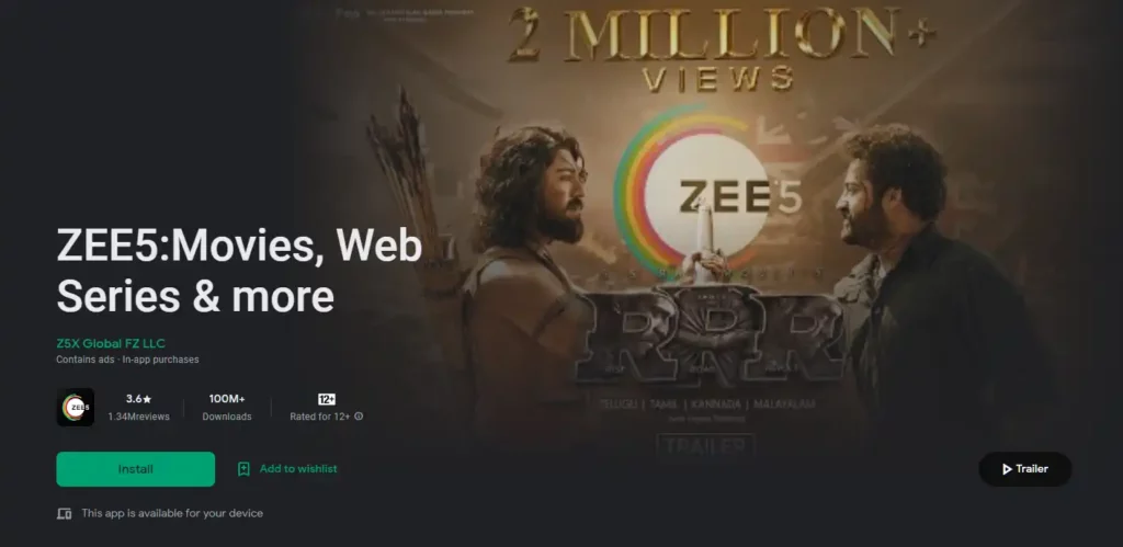 web series app in india